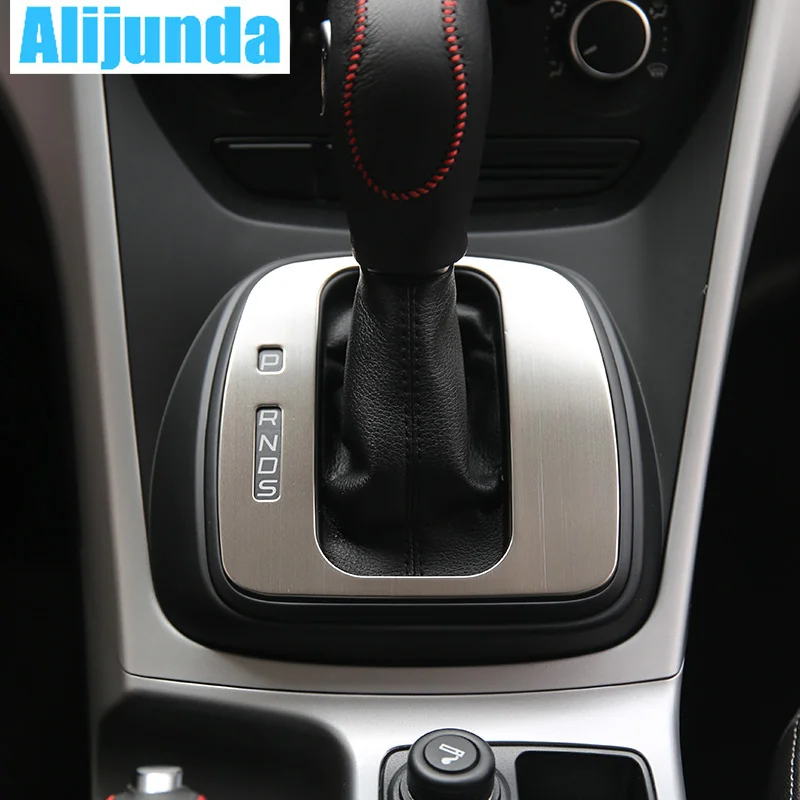 

Alijunda High Quality stainless steel gear panel trim decoration stickers decoration cover for Ford Escape Kuga 2013 accessories