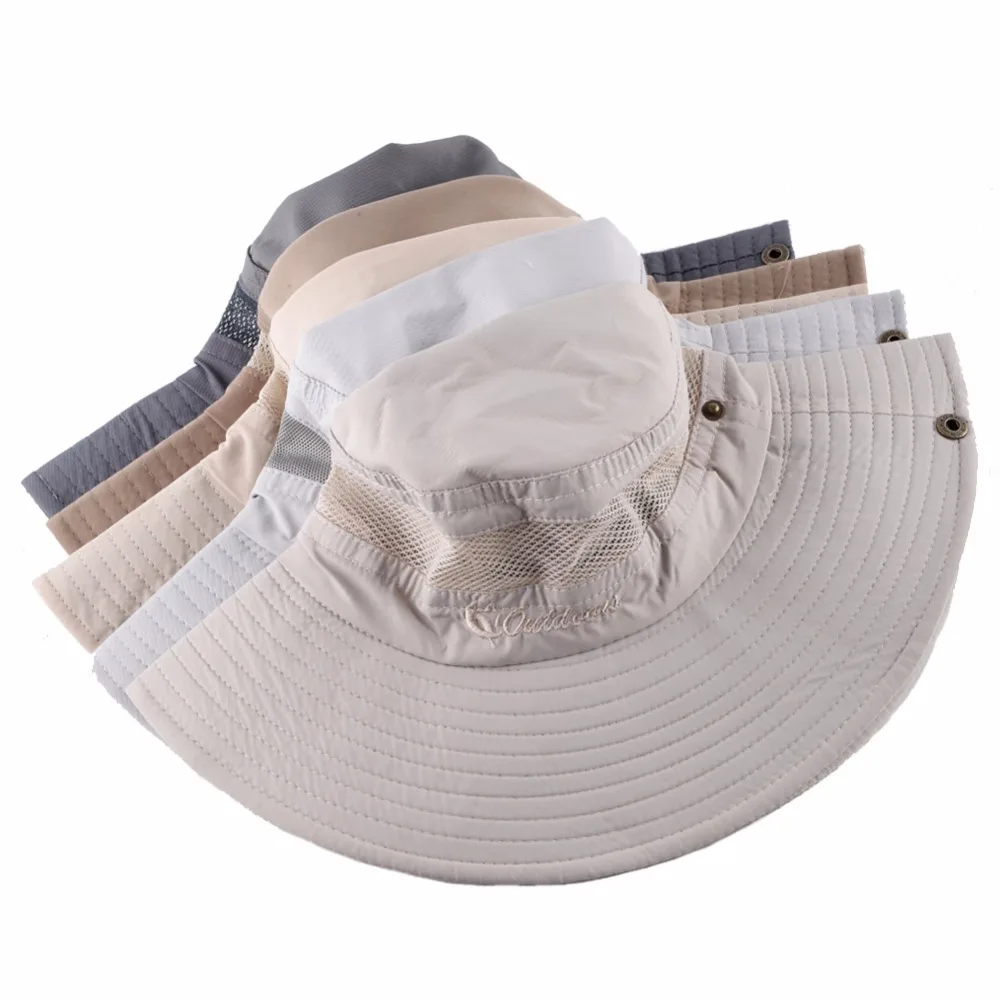 Sun Hat Fisherman Hat Sun Protection Hat Sun Hat men Bucket Hats women Summer Fishin Cap Wide Brim UV Protection Flap Hat Breathable mesh bone gorras Beach hat men