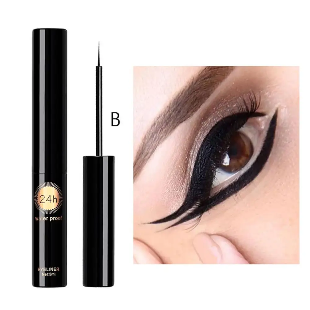 For MIXDAIR Eyeliner Liquid Waterproof Smooth Eyeliner Quick Dry Anti-Smudge Two Pen Head