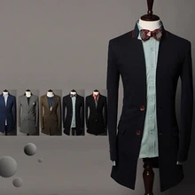 Большой ярдов мужская одежда весна и осень мужская одежда костюм Тонкий костюм средней длины мужской стоячий воротник Повседневный костюм куртка