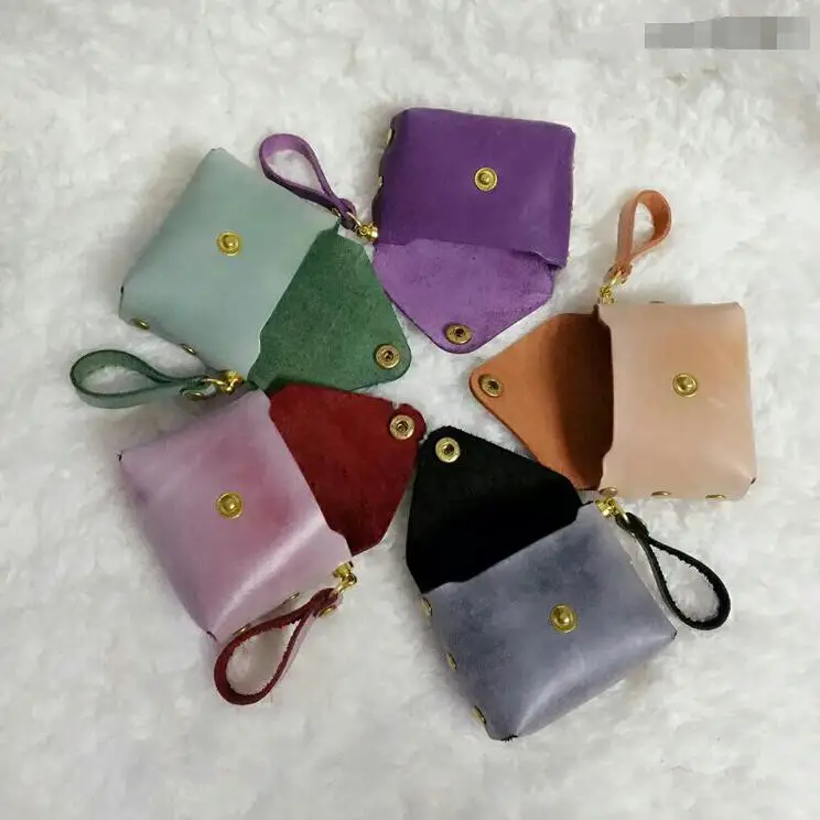 Leather Craft Template New DIY leather craft Handmade Mini bag Small coin purse sewing pattern pvc template