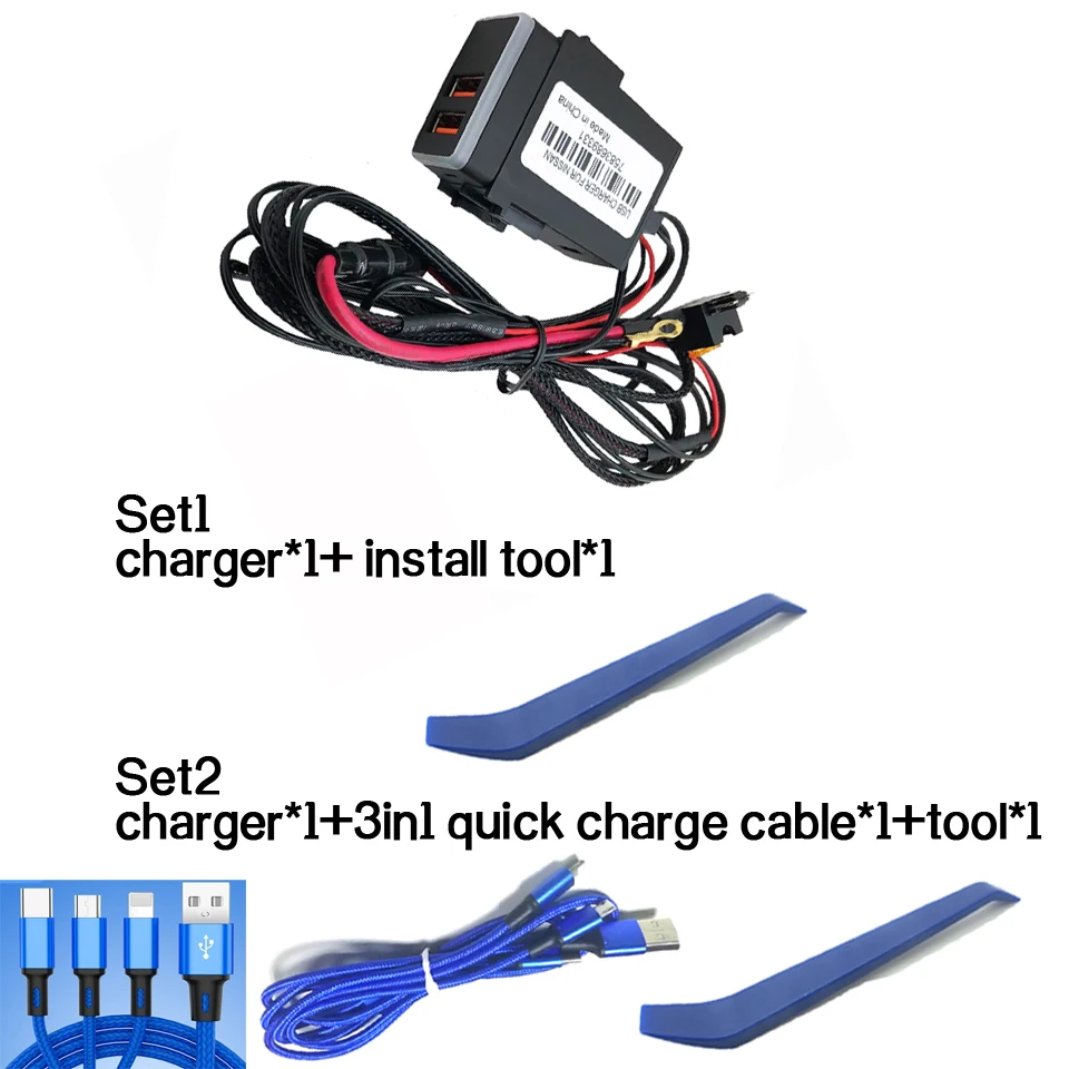 Chelink 12 В Dual USB Автомобильное зарядное устройство QC3.0 светодиодный вольтметр адаптер питания с цифровым дисплеем напряжения для Nissan