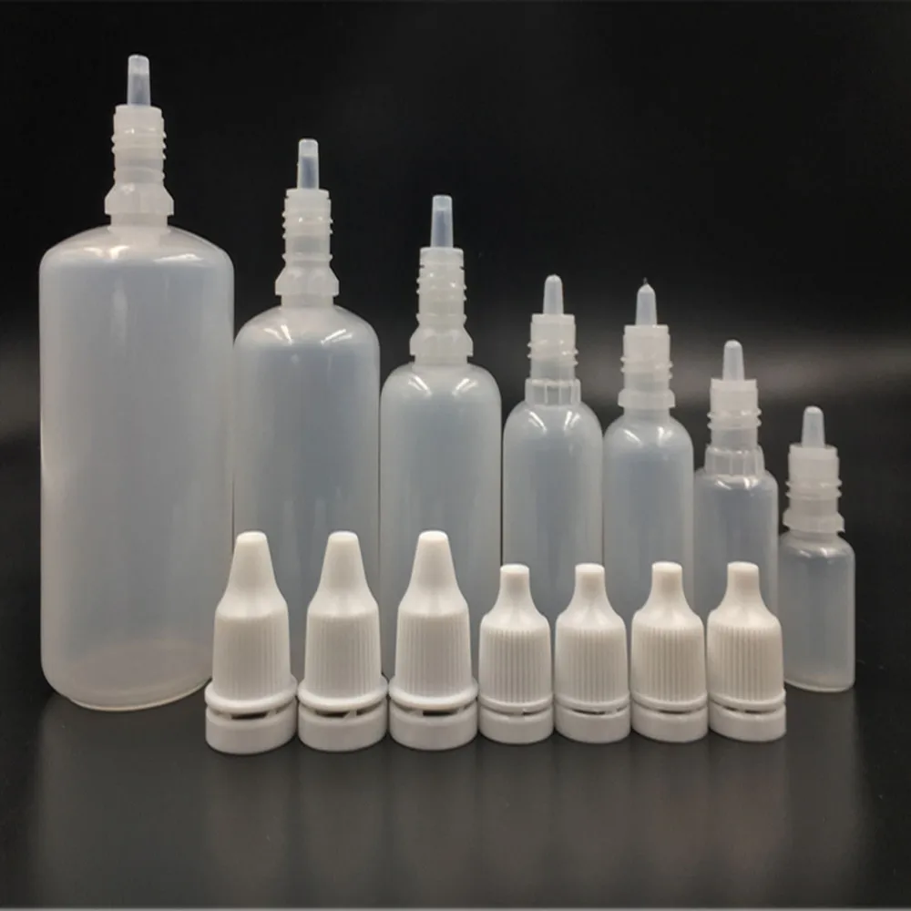 100pcs 5ml LDPE Plastic Empty Squeeze Eye Juice Liquid Dropper