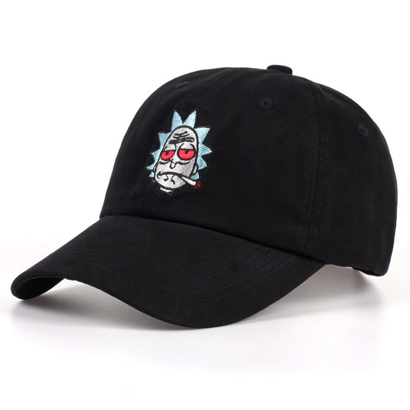 Animation Rick Dad Hat Rick and Morty cap s регулируемая бейсболка высокого качества хлопок Smokes бейсбольная кепка Bone Snapback