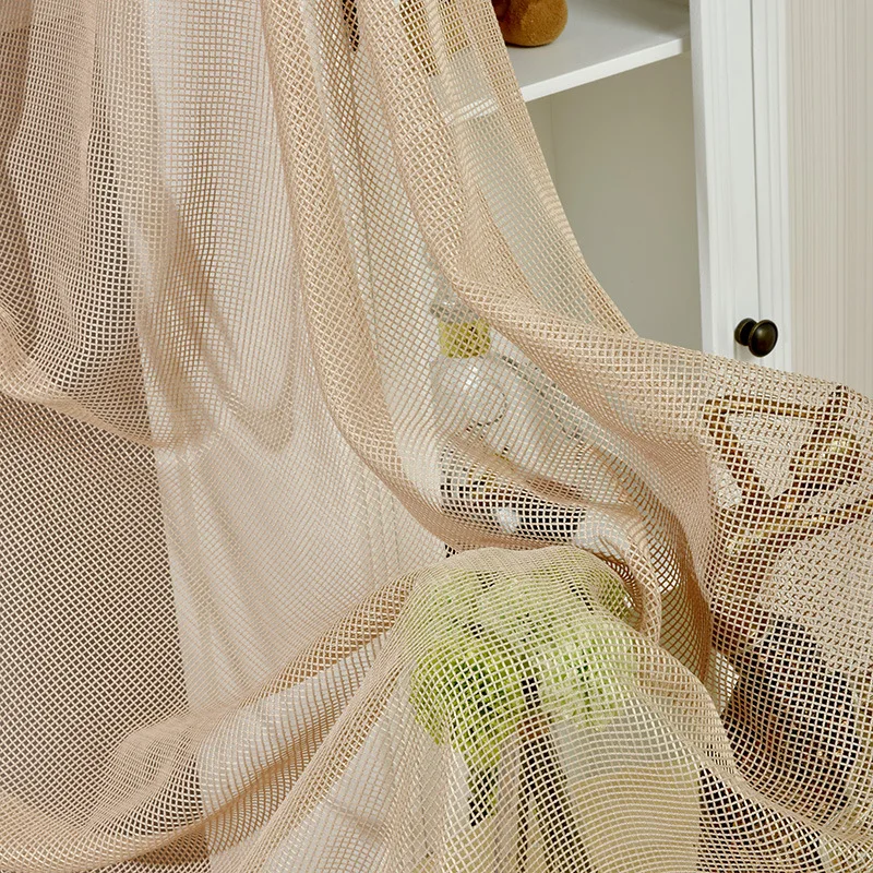 

European Mesh Fabric tulle Window Translucidus Curtains For Living Room Kitchen Bedroom Voile Curtain Fabric Drapes Window