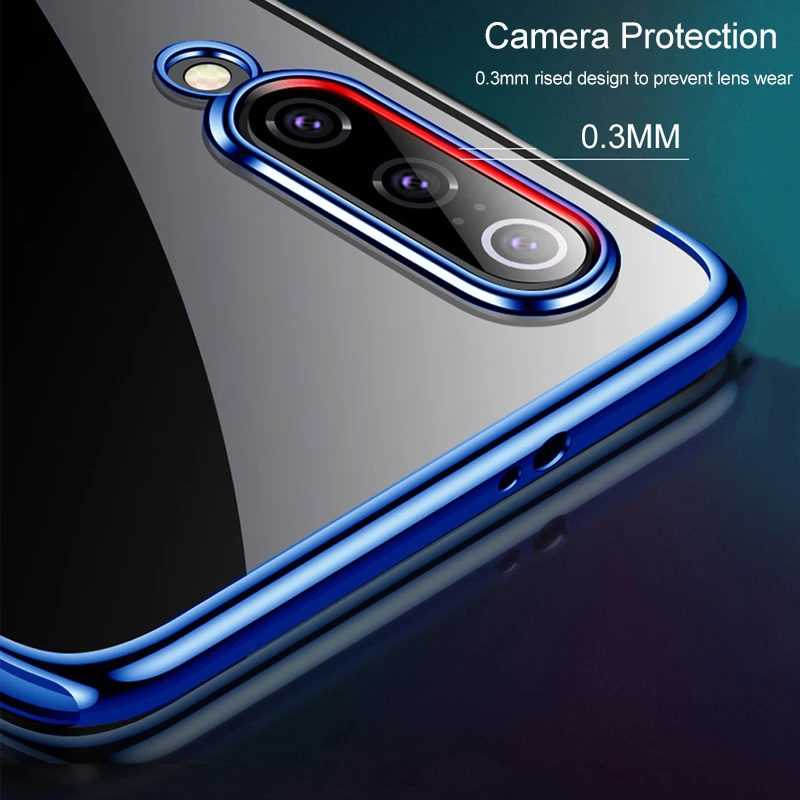 Hacrin Case for Xiaomi Mi 9 Case Clear Transparent Bumper TPU Silicone Plating Cover case for Xiaomi Mi 9 Mi 9 se Phone Case