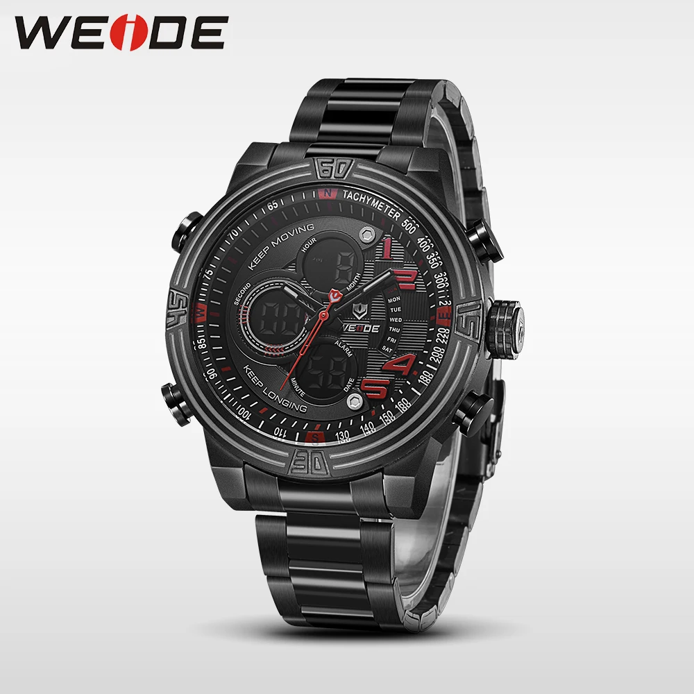 WEIDE mens watches top brand luxury Men Quartz -Digital Sport Watchr 3ATM Waterproof New Style 2017 Montre Homme Watches relogio