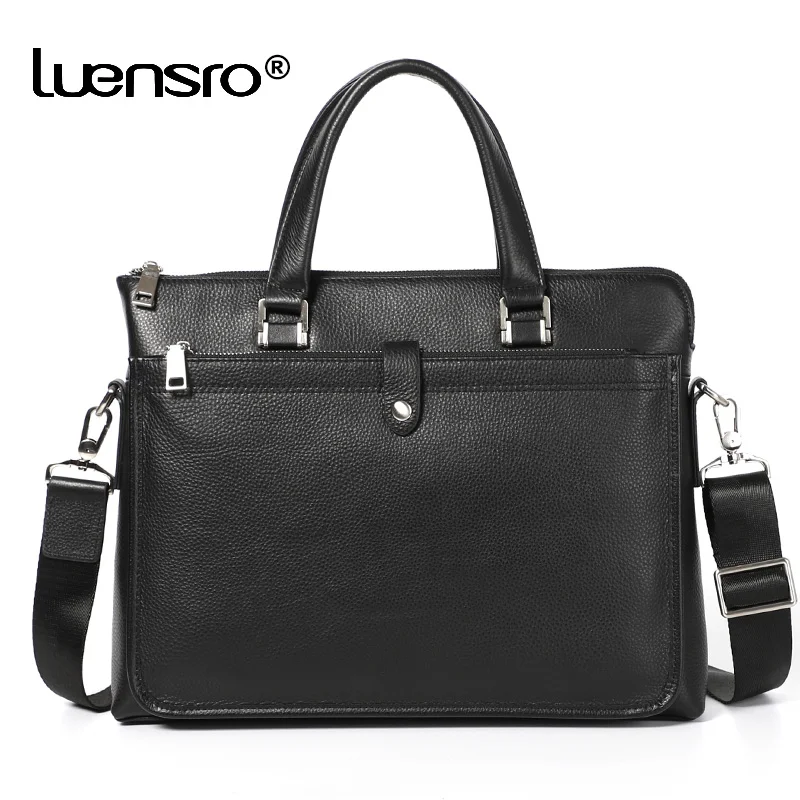 Мужской портфель LUENSRO из натуральной кожи с защитой от кражи|Портфели| |