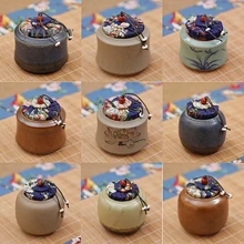 WIZAMONY Топ Класс деревянные вилки Китайская керамика Экологичные Чай Caddy Канистра фарфоровый кувшин box китайский стиль