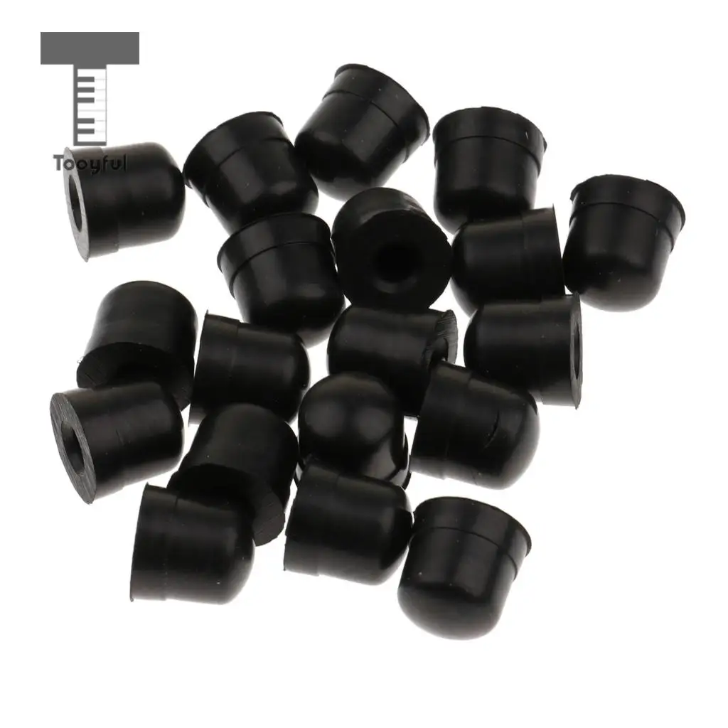 Tooyful 20pcs Trombone Slide Bow Rubber End Tip Bumper for Trombone Repair Accessories
