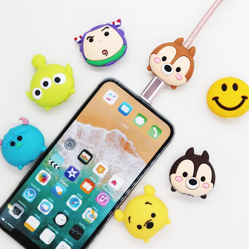 

New Arrival Cute Cartoon Phone USB Cable Protector for Iphone Funny Animal Bite Charger Wire Holder