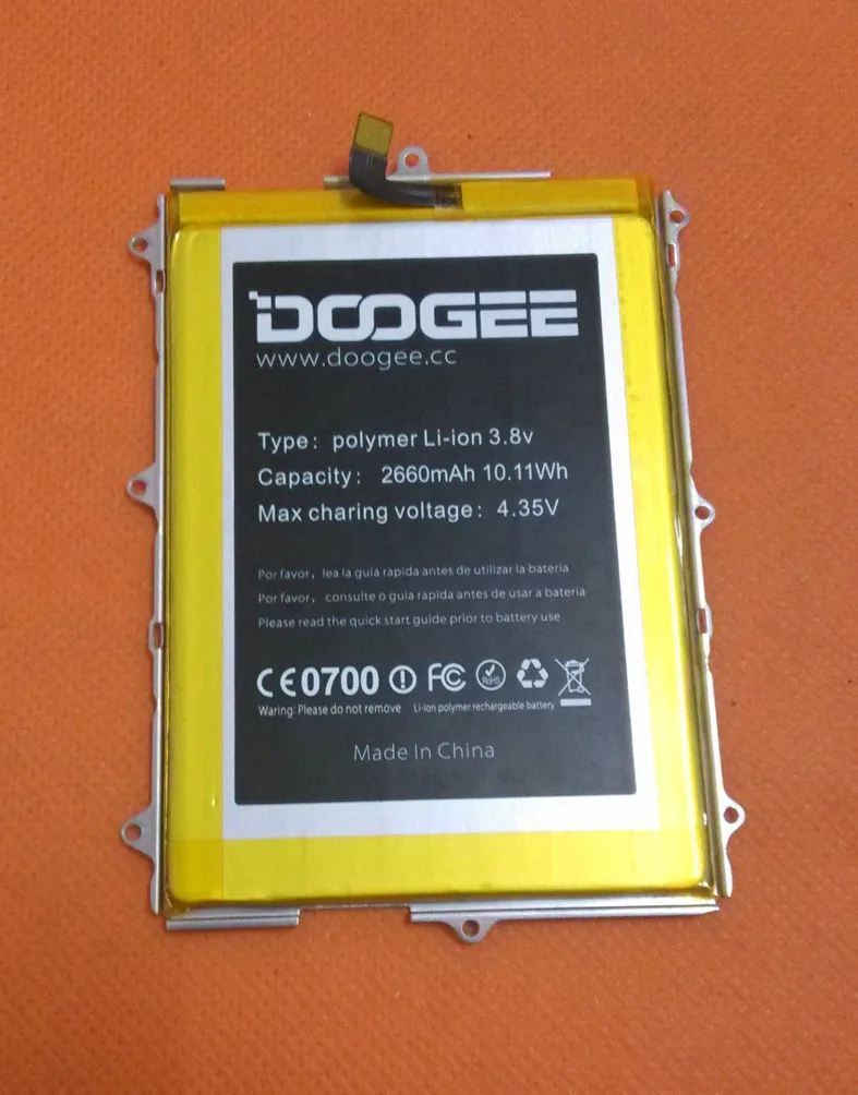 Оригинальный аккумулятор 2660 мАч батарея Для Doogee F5 4G LTE 5 дюймов MTK6753 Восьмиядерный