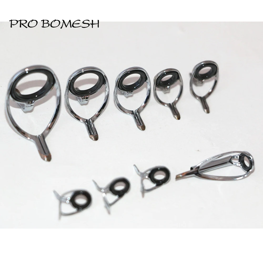 Pro Bomesh 7,9 г, 9 шт./комплект, набор направляющих для литья удочки, набор, SIC кольцо, направляющая из нержавеющей стали, сделай сам, направляющая удочка, аксессуар