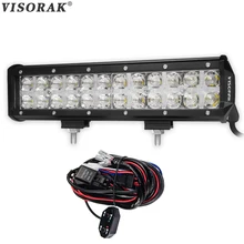 VISORAK 7D 12 Polegada Fichas CREE LEVOU Barra de Luz 120 w Feixe de Combinação + cruz DRL LEVOU Bar 4×4 Caminhão Vagão Para Ford Jeep GMC Toyota SUV ATV