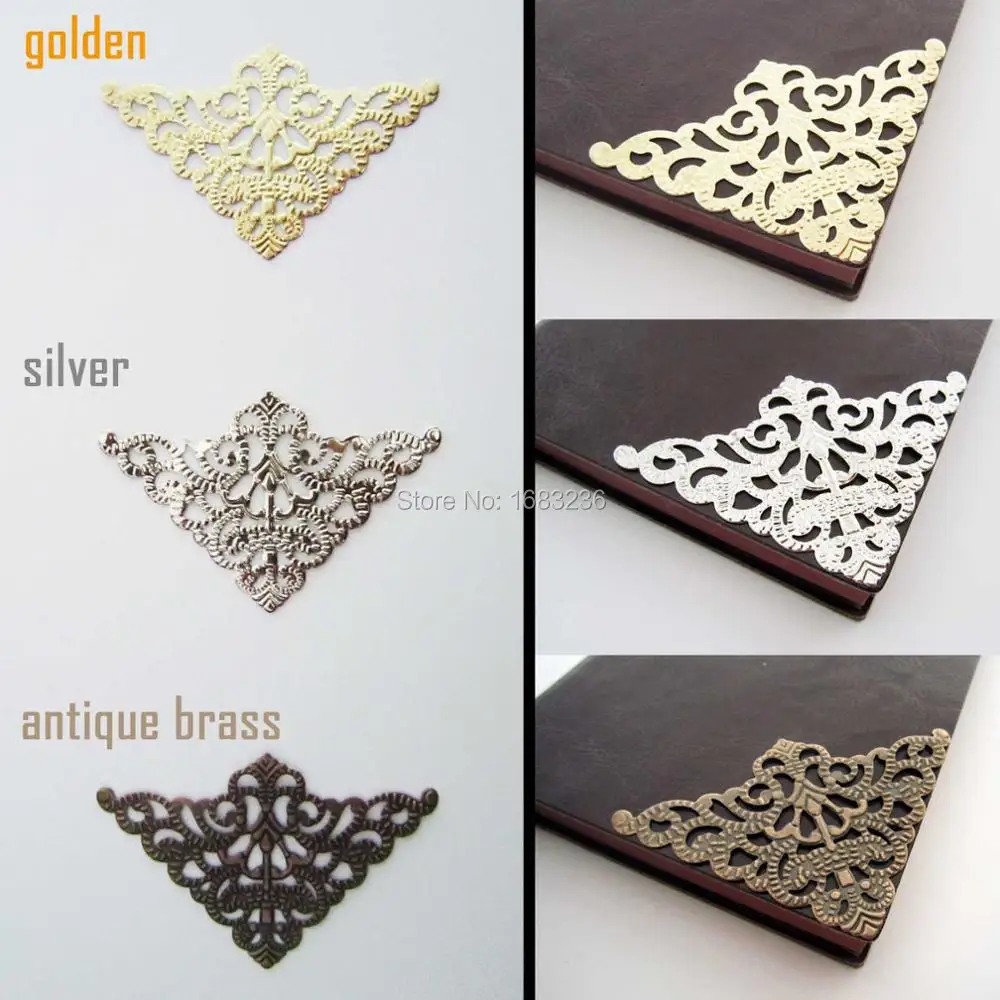 12X Vintage Déco Bijoux Coffre de livre Scrapbook Album Corner Protector