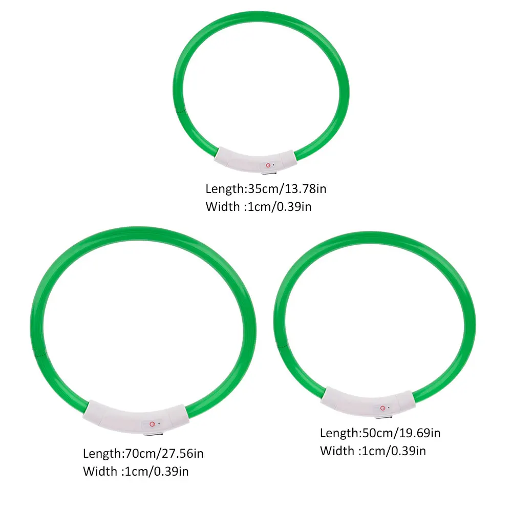 Светодиодный светильник-ошейник для собак, заряжаемый от USB, светящиеся ошейники для собак, светящиеся ошейники для домашних животных с ночной зарядкой, ошейники для маленьких, средних и больших собак
