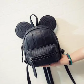 

Cartoon Backpack Sweet Fashion Wild Women Backpack Bag 2018 PU Leather Cute Big Ears Children's School bag Travel Shouder bags