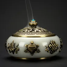 PINNY Античная керамическая металлическая горелка для благовоний Крытый сандаловое дерево курильница чай церемония Аксессуары непальская ручная катушка благовония база