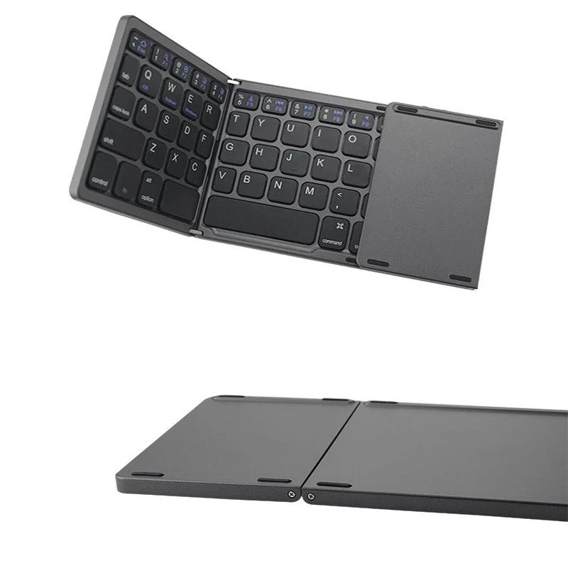 

Portable Twice Folding Bluetooth Keyboard BT Wireless Foldable Touchpad for EZpad 6 Pro -11.6 LNMBBS 3G Tablet