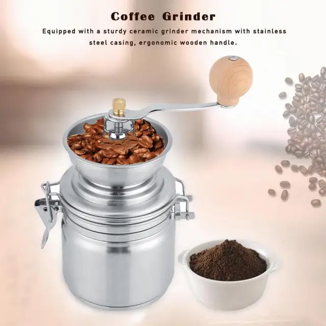 De Forma R/ápida Moler Los Granos De Caf/é Recipiente De Acero Inoxidable De 300 Ml Molinillo De Caf/é Molinillo De Especias 150W Frutos Secos Hierbas Y Granos Especias