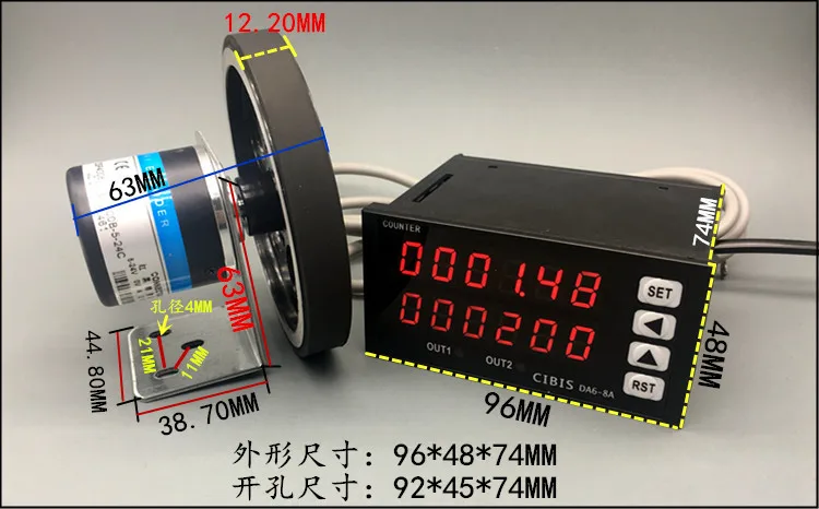 Роликовый электронный измерительный прибор, измерительный прибор, контрольный измеритель длины ткани
