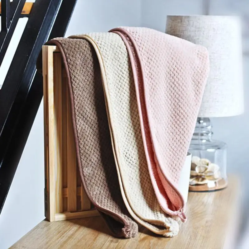 

Hair Turban Towel Women Super Absorbent Shower Cap Quick-drying Towel Microfiber Hair Dry Bathroom Hair Cap Cotton