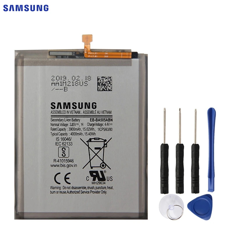 Samsung сменный аккумулятор EB-BA505ABN EB-BA505ABU для samsung Galaxy A50 A505F SM-A505F аккумулятор 4000 мАч