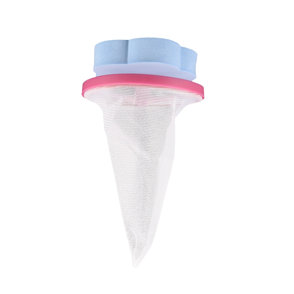 Синий/розовый цветок сетчатый фильтр мешок прачечная мяч плавающий стиль стиральная машина фильтрация удаления волос устройства Инструменты для уборки дома - Цвет: Синий
