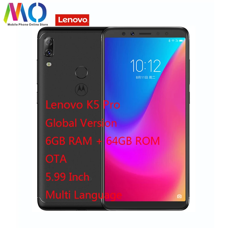 Global Version Lenovo K5 Pro 6GB+64GB 4050mAh 16MP Four Cameras Mobile Phone 5.99\