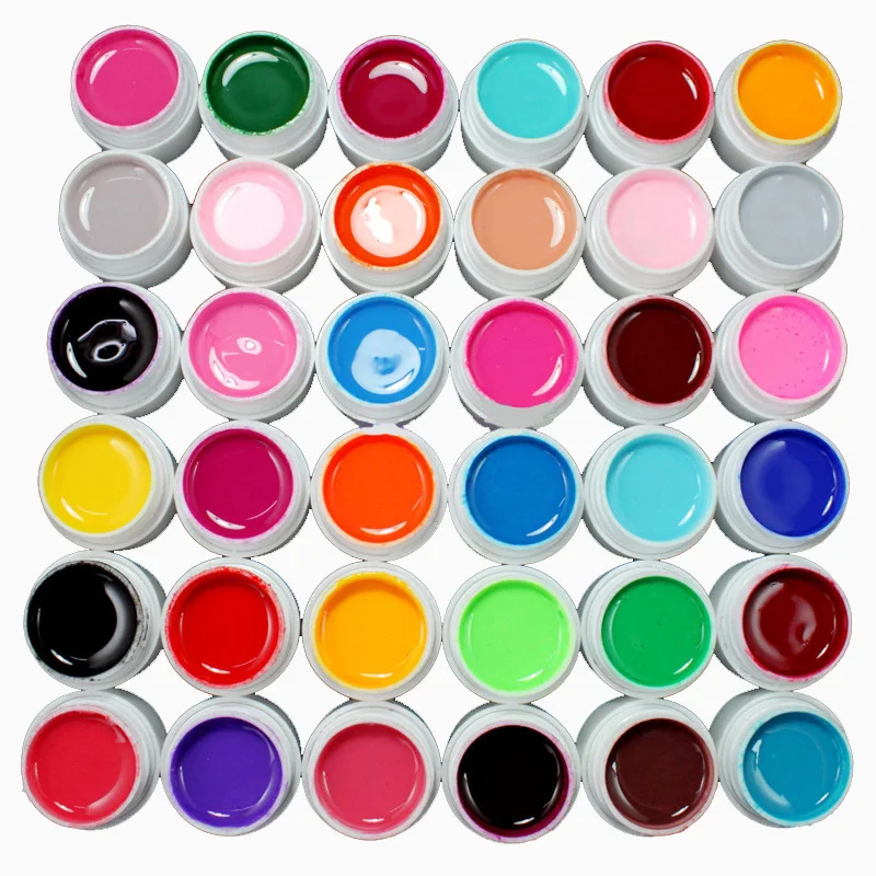 Professional 36 pots Pure Color UV Gel Builder 8ml/pot Nail Art Decor