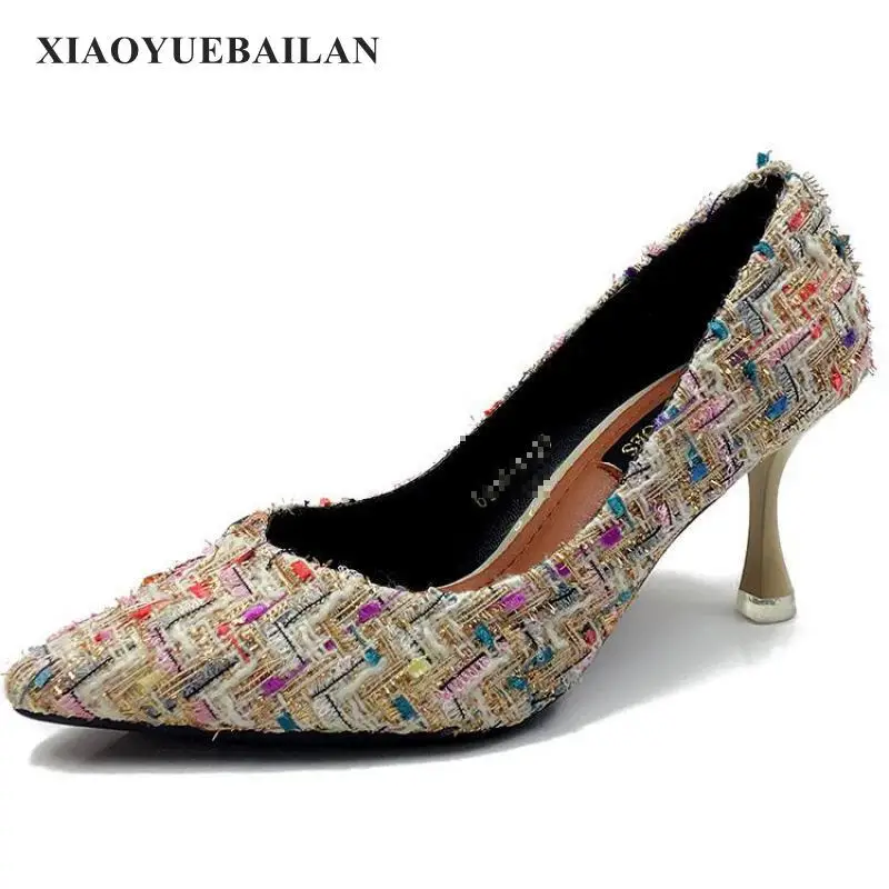 

2017 Autumn New Women's Shoes Light, Fashionable, High Heeled, Colorful,