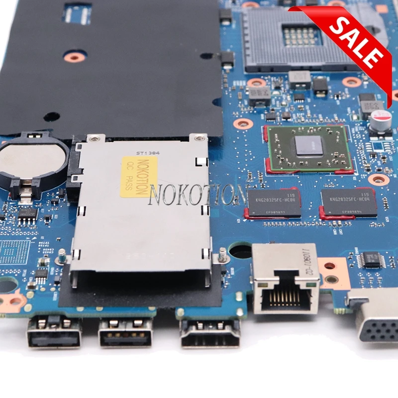 NOKOTION Материнская плата ноутбука для hp 4530S 4730S 6050A2465501 670795-001 HM65 чипсет 1 ГБ графическая карта DDR3 Материнская плата