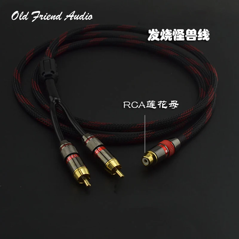 

A058 HIFI 2 RCA Male to RCA Female Stereo DIY RCA Audio Cable for Mp3 AMP DAC