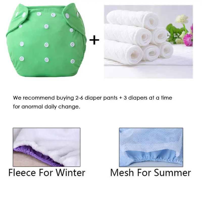 0-12 Months Newborns Adjustable Training Pants Reusable Nappies Soft Covers Baby Cloth Diapers Diaper Nappy Changing