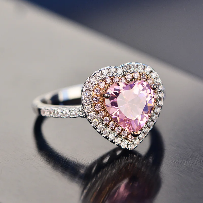 Japanese Anime Sailor Moon Ring Hot Sale Pink Crystal Ring Jewelry Fashion Charm Woman Wedding Girl Women Rings Quality Dropship