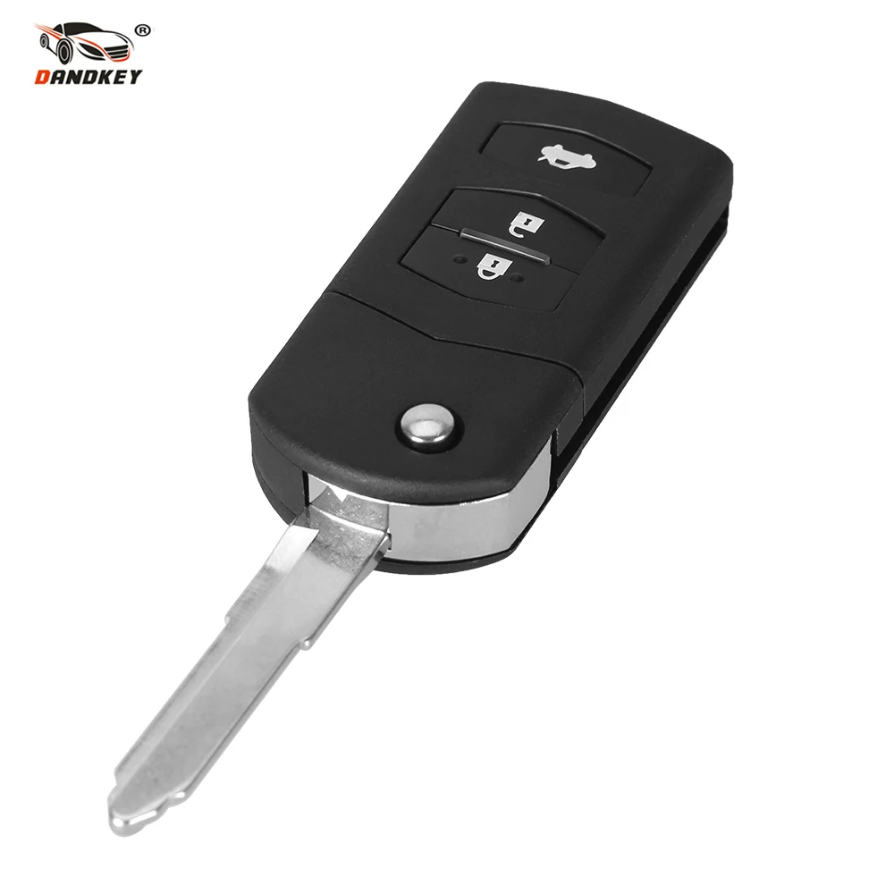 DANDKEY 10X Car Flip Folding Remote Key Shell 3 Buttons Flip Remote key