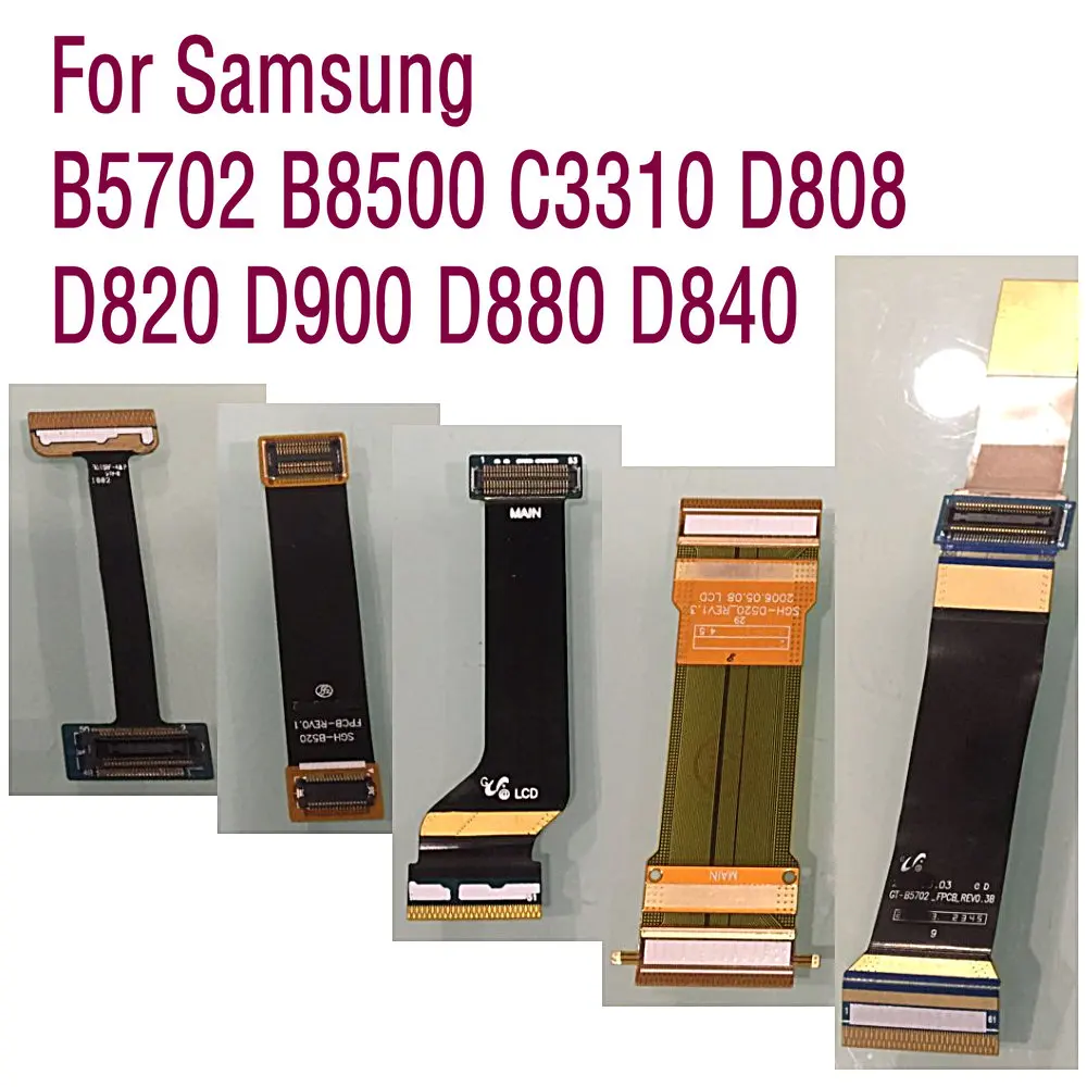 Фирменный основной гибкий кабель для samsung B5702 B8500 C3310 D808 D820 D900 D880 D840 подключения материнской платы к ЖК-экрану ленты сотового телефона