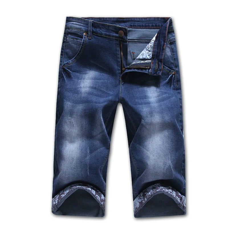 Лидер продаж Лето г. Модное повседневное обтягивающее хлопок шорты для женщин для мужчин джинсы синие модные мужские джинсовые брендовая одежда