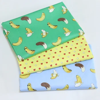 Banana Printed Cotton Fabric Fruit Patchwork Fabrics for Sewing Curtain Baby