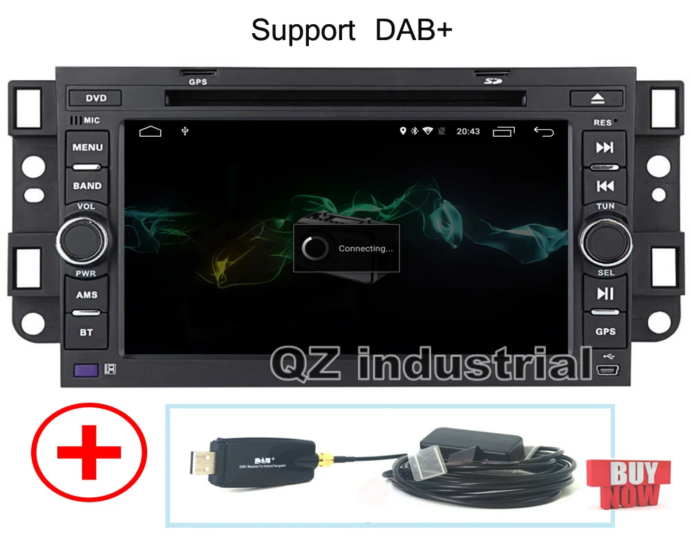 Clearance QZ industrial HD 7" Android 8.1 for Chevrolet epica aveo capativa tosca Car DVD player Navi GPS 3G 4G WIFI Radio RDS BT SWC Map 10