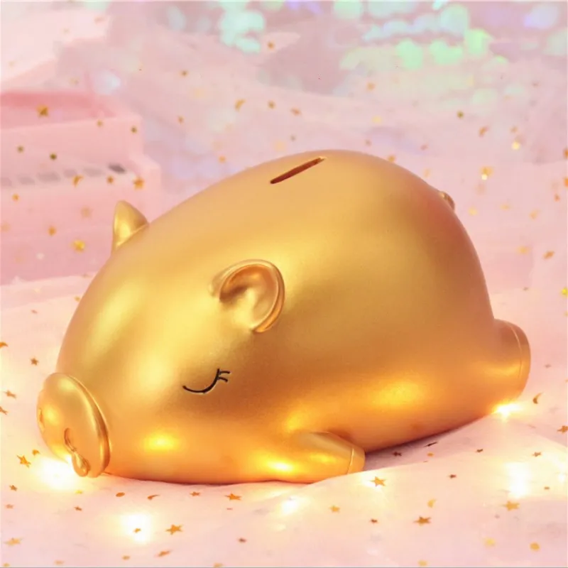 Suerte de Oro Grande cerdo hucha Meng cumpleaños regalo Año nuevo regalo creativo para enviar a los niños a no mal caja de dinero para decoración del hogar Suerte de Oro Grande cerdo hucha Meng cumpleaños regalo Año nuevo regalo creativo para enviar a los niños a no mal caja de dinero para decoración del hogar