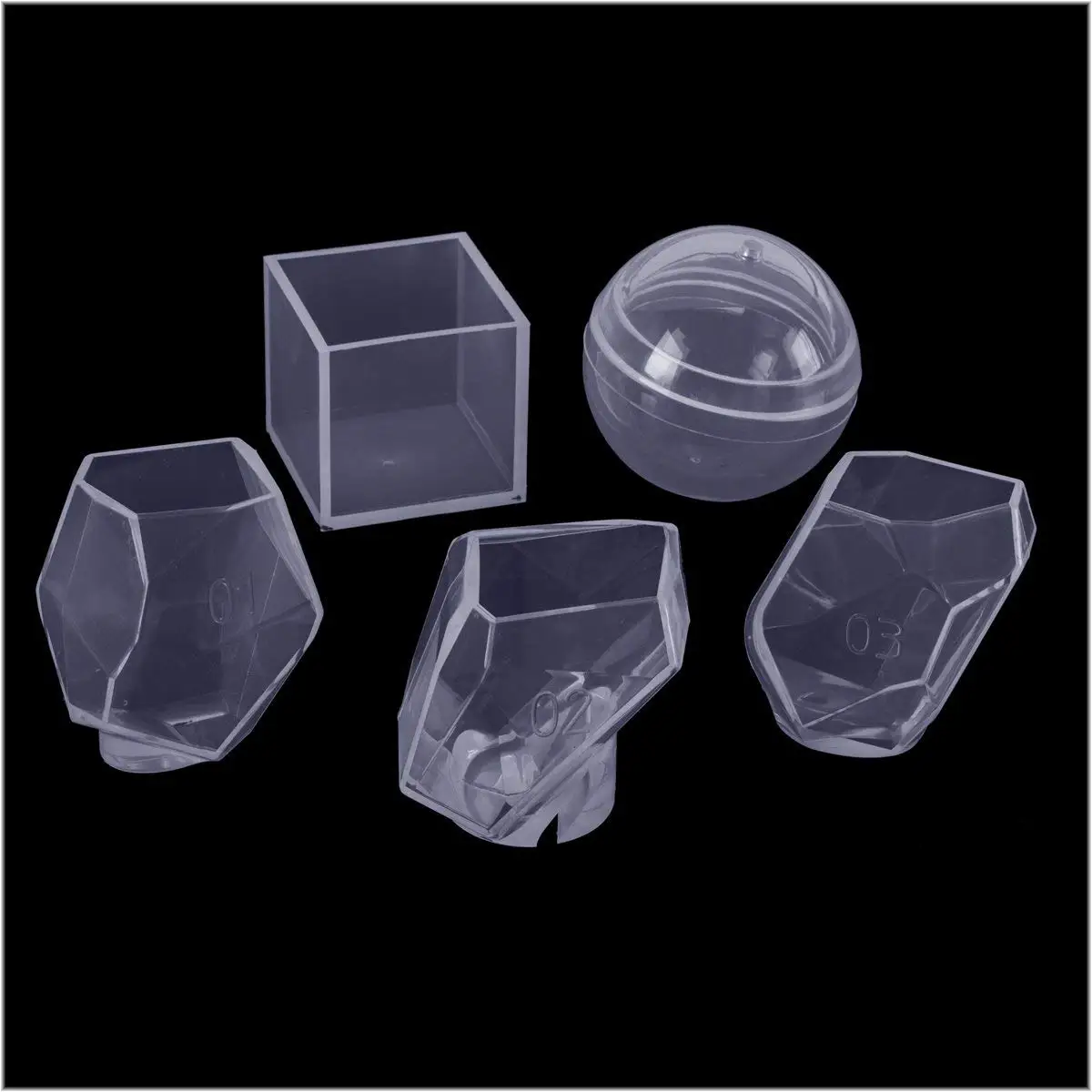 5 pieces Resin Casting Molds, Clear Jewelry DIY Silicone Making Mould