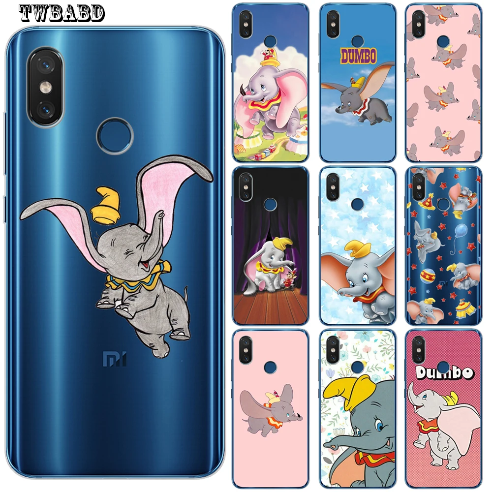 

Cute Dumbo Soft Silicone Case For Xiaomi Redmi 4X 4A 5A 5 Plus Note 7 4X 5A 5 6 Pro 6 6A 6Pro Xiaomi 5X 6X 8 A2 Lite Etui