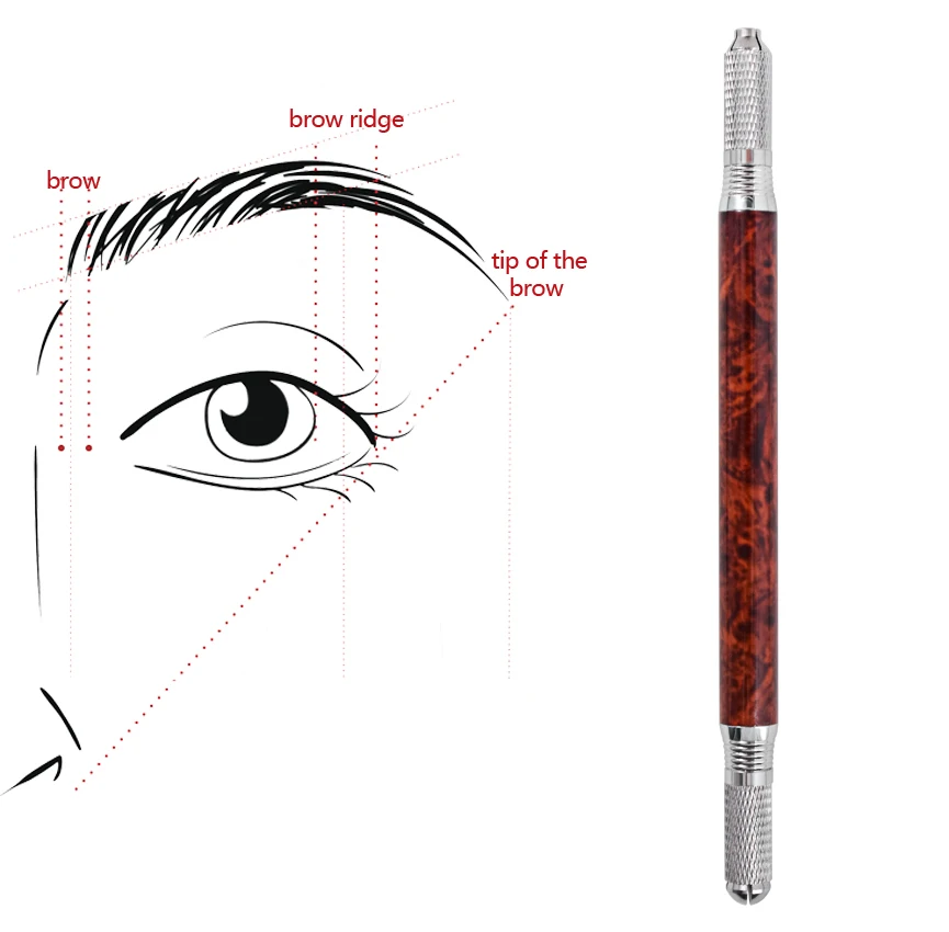 

Eyebrow Tattoo Manual Pen Microblading Eyeliner Lips Permanent Makeup Tattoo Machine Pen with 10Pcs Round Needles Tattoo Tools