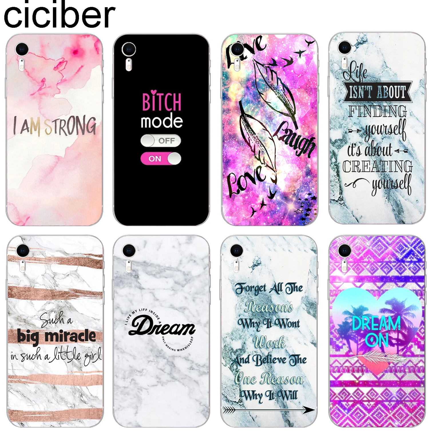 

ciciber Text Pattern for iPhone 11 Pro Max Soft Silicone Phone Case Cover for Iphone 8 7 6 6S Plus 5S SE X XR XS MAX Coque Bitch
