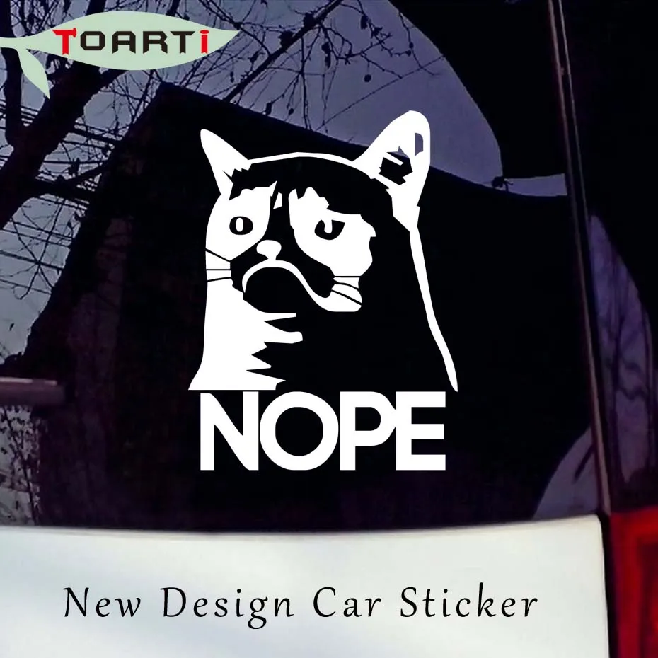 Grumpy Cat Funny Truck Hunting Diesel Vinyl Decal Sticker iPad Nope Hates