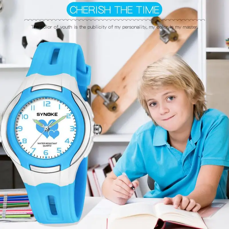 Светодиодный светодиодные цифровые часы Multi-function 50 м водостойкие часы двойного действия часы для мальчиков и девочек спортивные наручные часы Дети