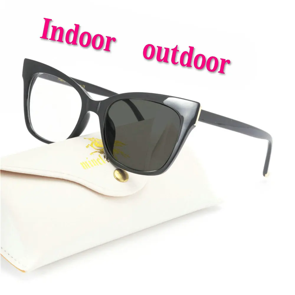 Фирменный дизайн, фотохромные очки для чтения Для мужчин очки при дальнозоркости обесцвечивание с диоптриями+ 0-до+ 4,0 UV400 NX - Цвет оправы: black