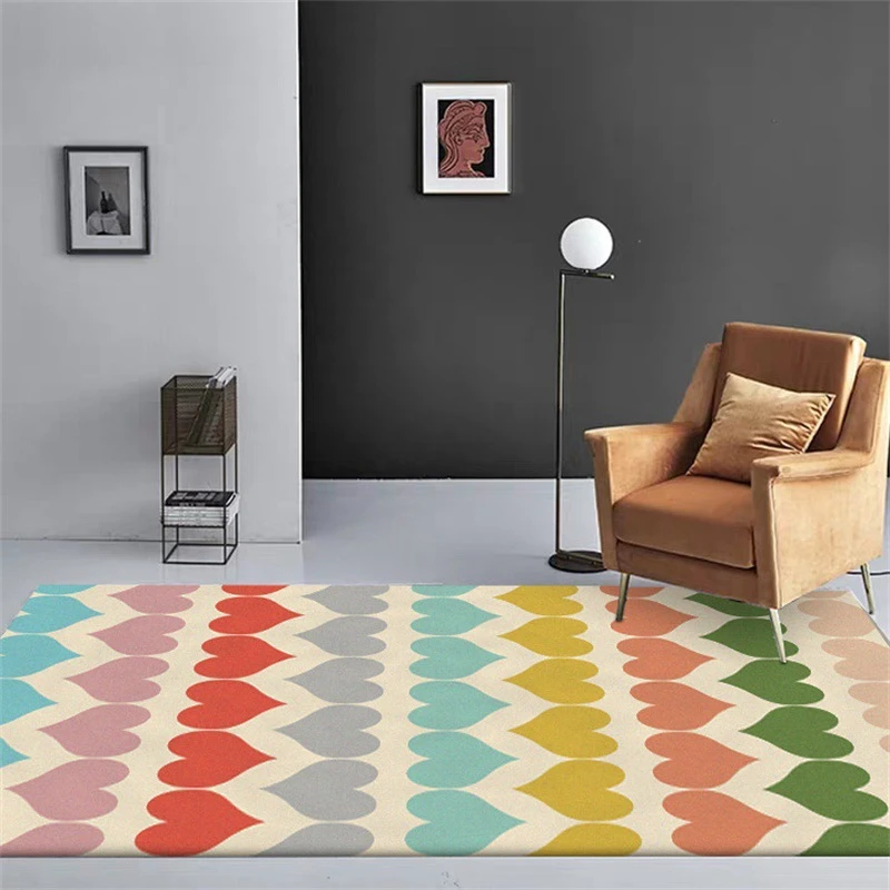 

Heart Carpets and Rugs For Living Room Wedding Home Party Decor Floor Mat Non-Slip Kitchen Kids Bedroom Bedside Carpets Tapete