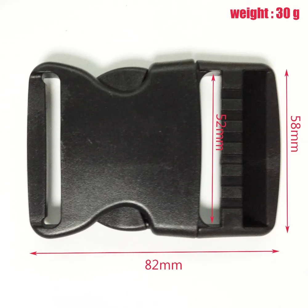 100pcs per lot 52mm curved black plastic side release buckle for dog